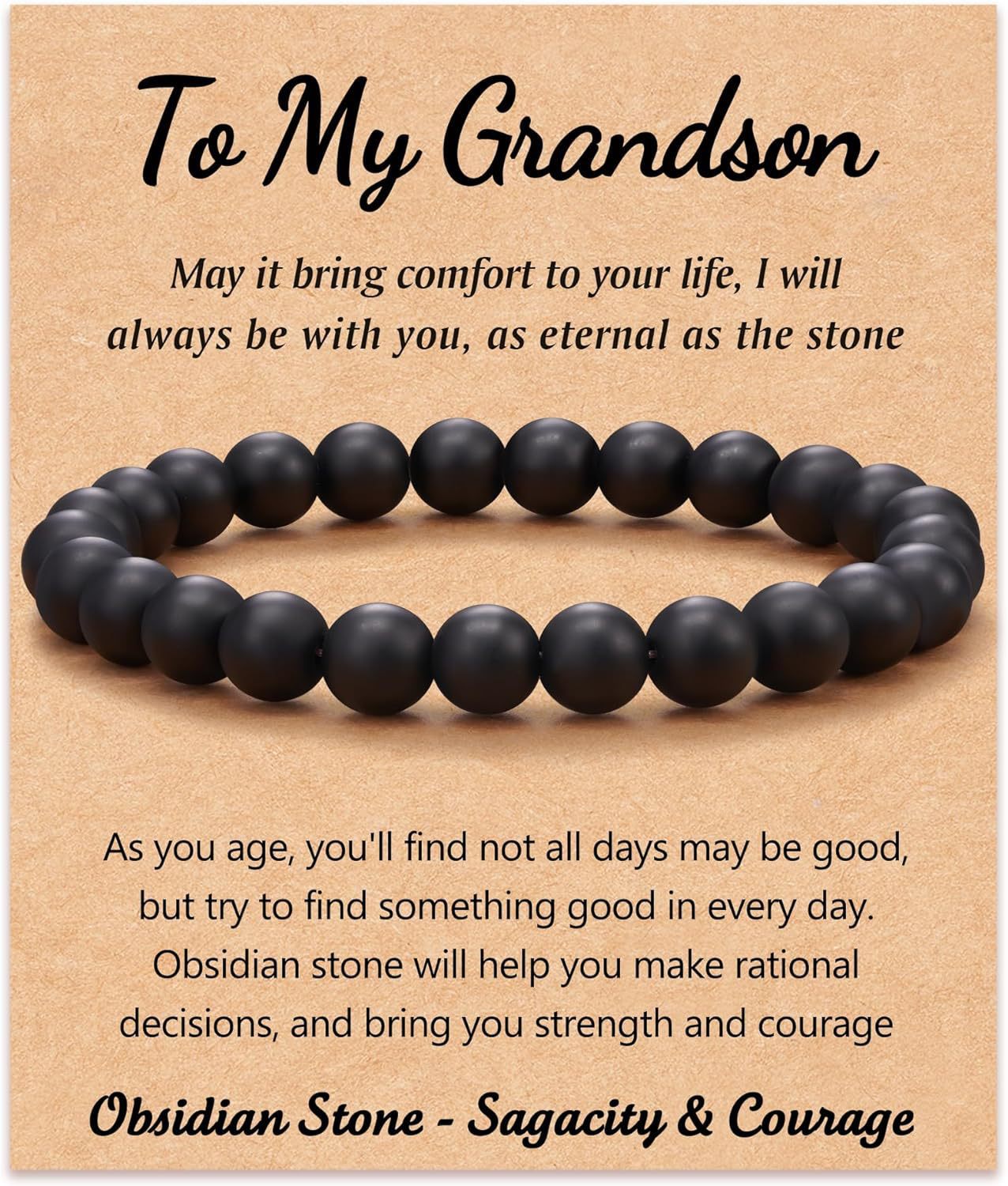 6:Black Frosted to my grandson Card