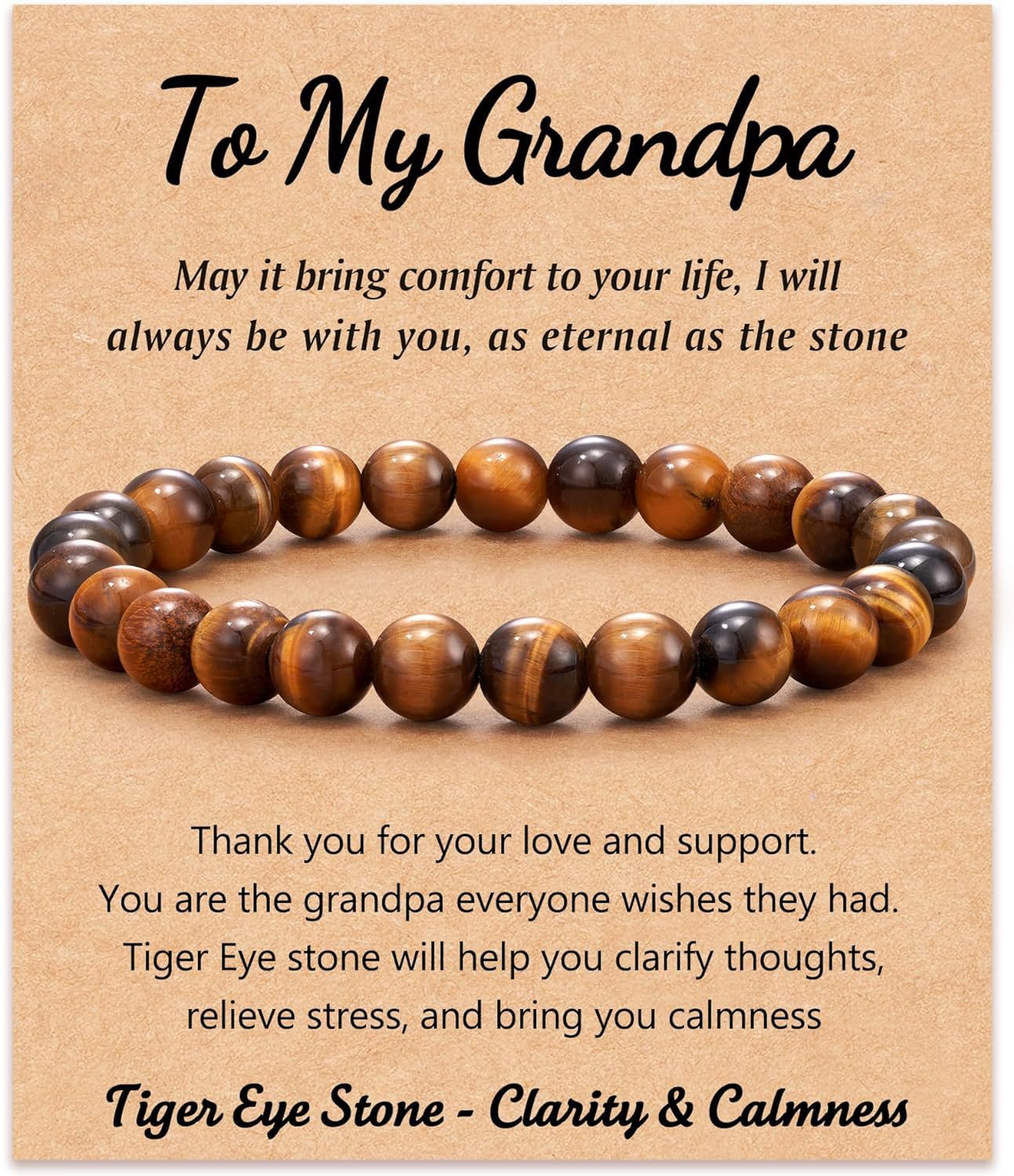 9:Tigers Eye to my grandpa Card