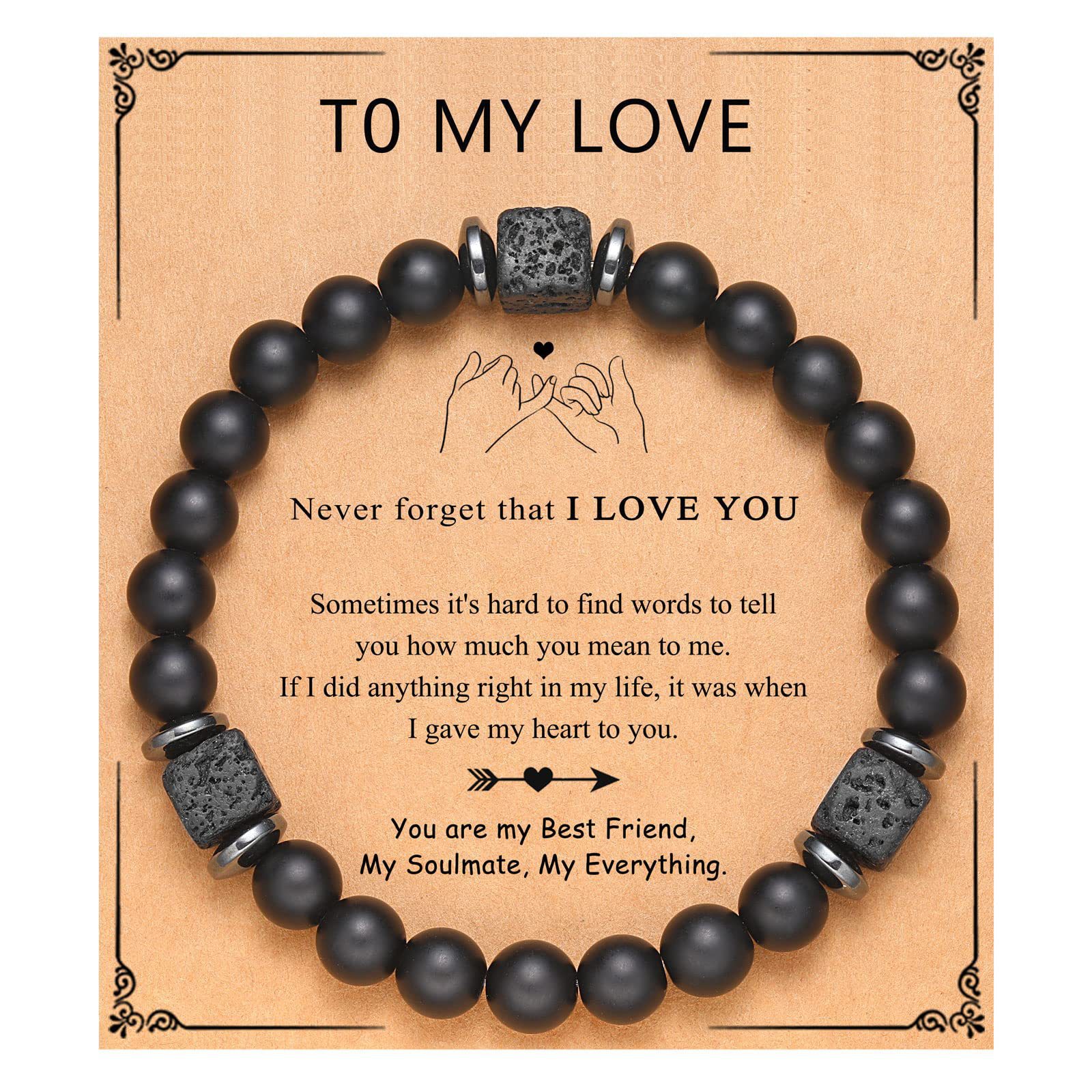 14:Volcanic Stone Bracelet Love Card