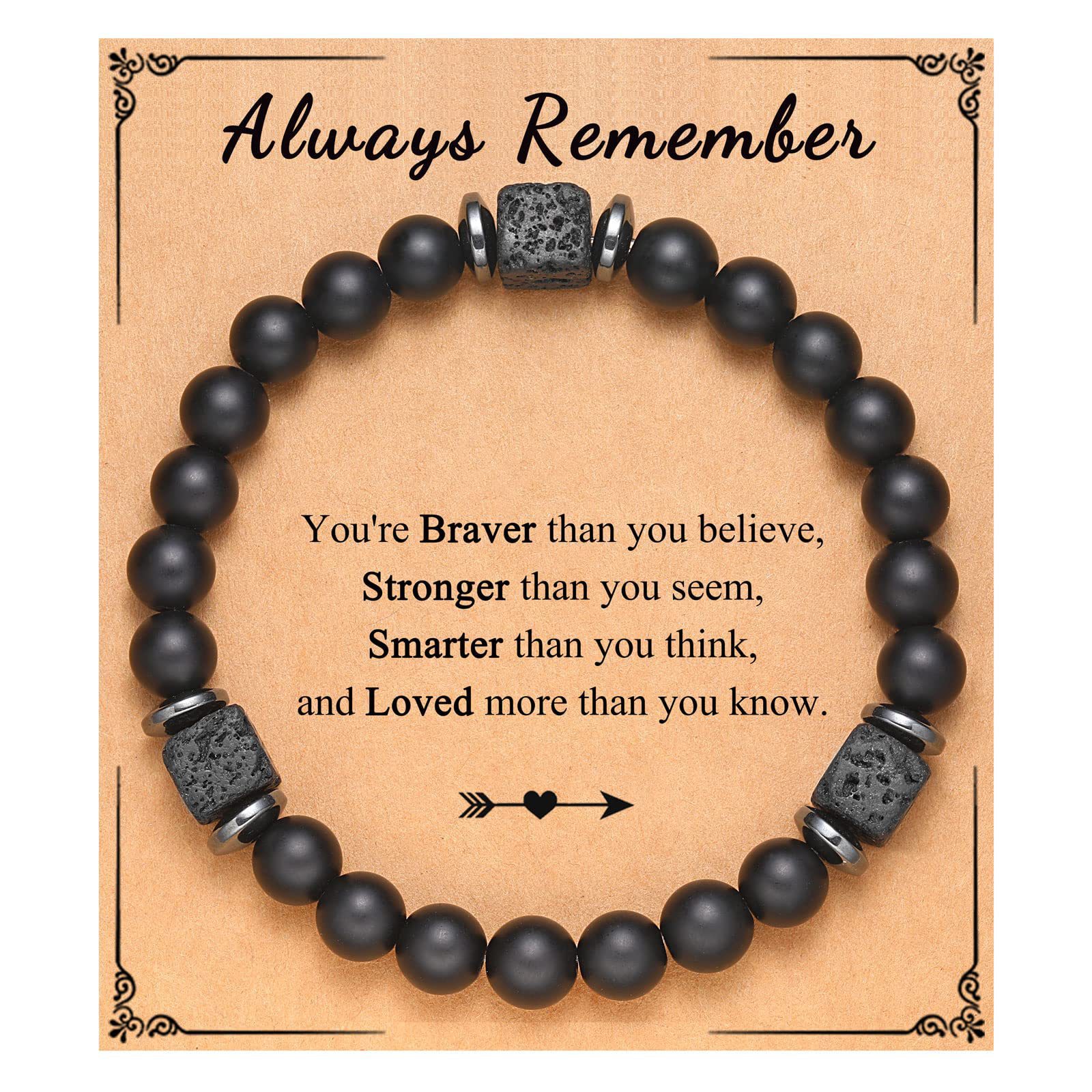 20:Volcanic Stone Bracelet Always remember Card
