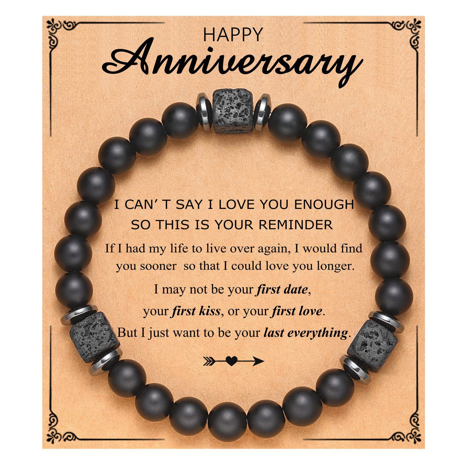 23:Volcanic Stone Bracelet Anniversary Card