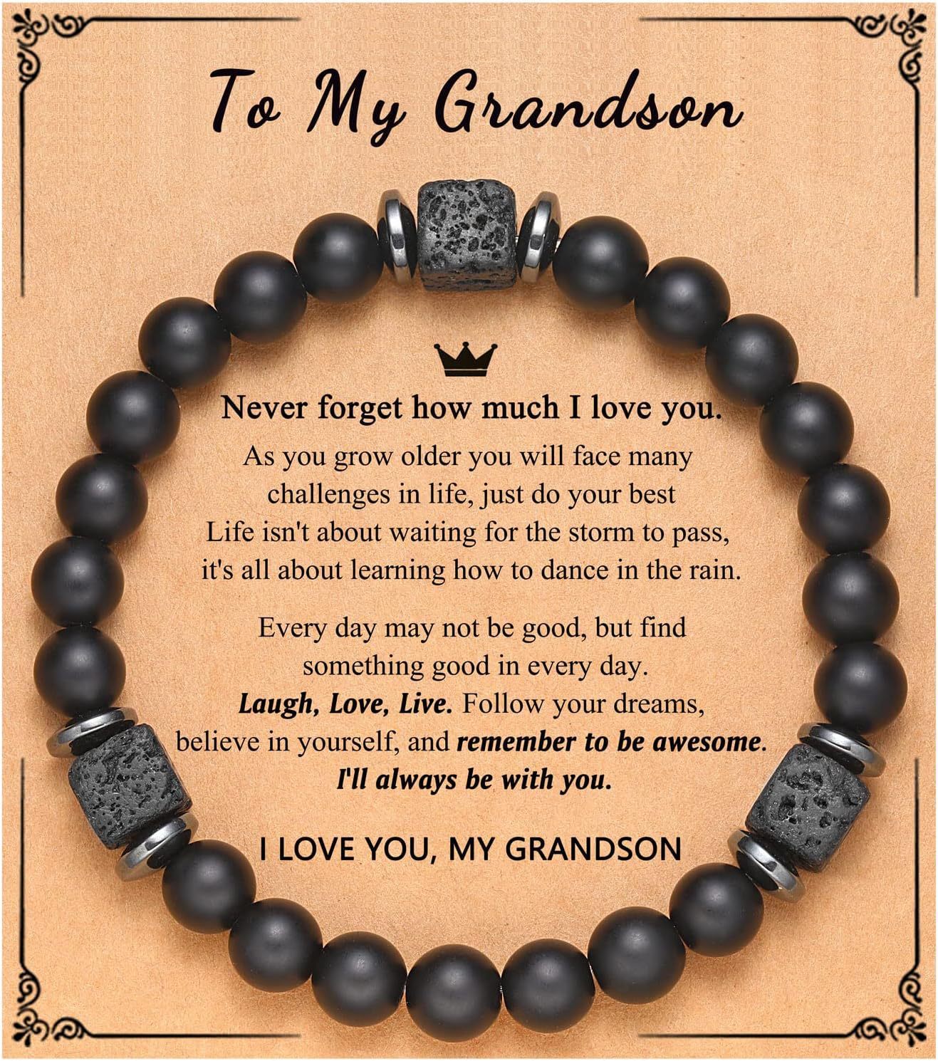 31:Bracelet To my grandson card