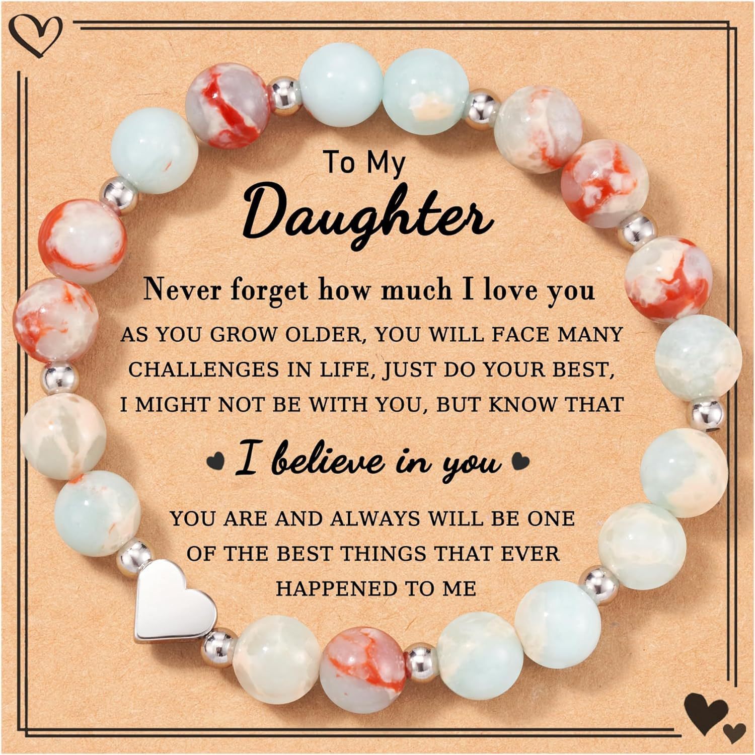 2:Shoushan Stone Bracelet to my daughter Card