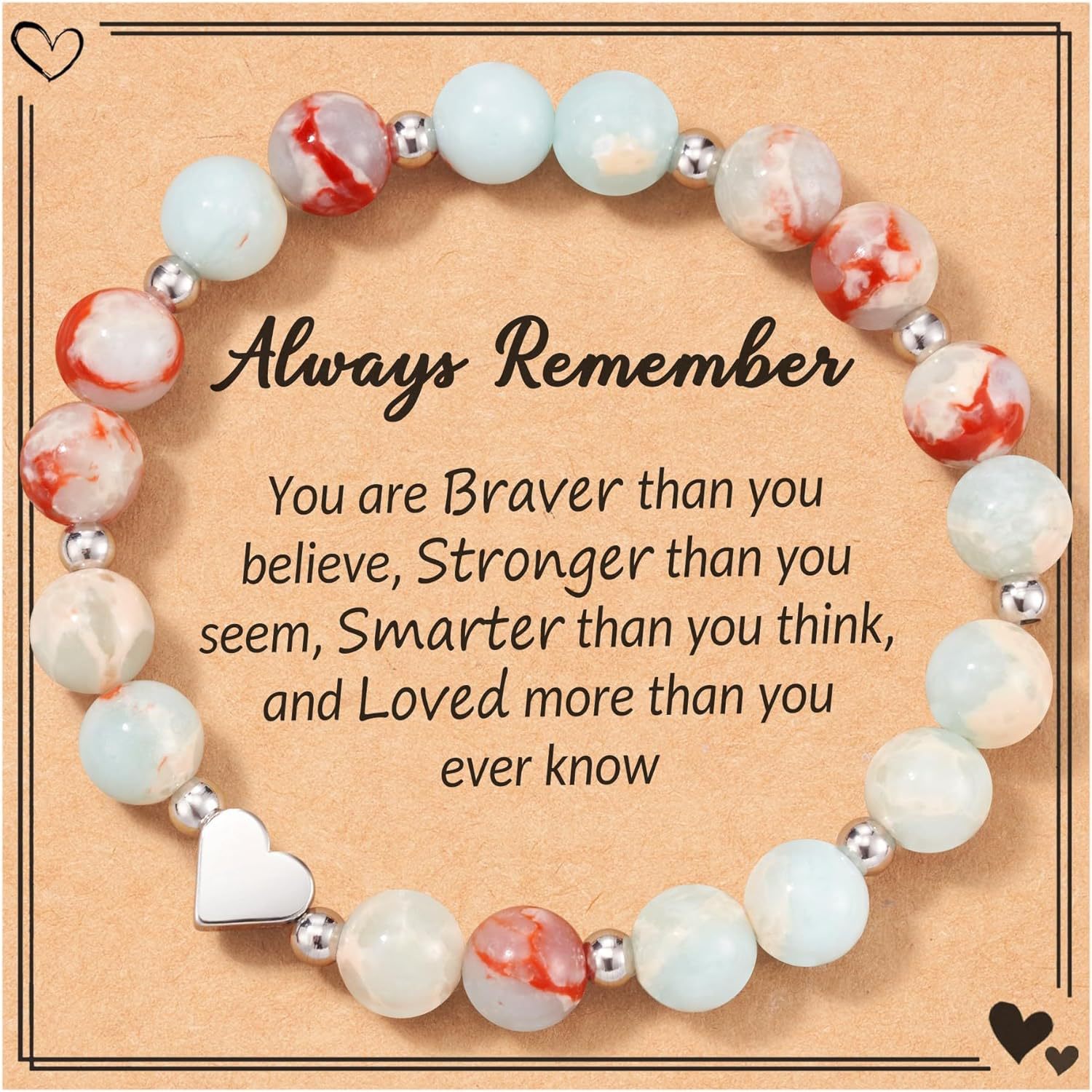 3:Shoushan Stone Bracelet always remember Card