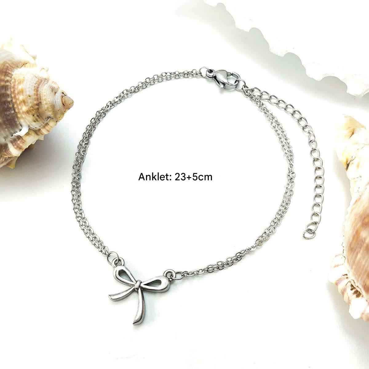 5:Steel color anklet