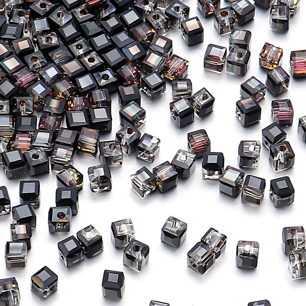 Rose red and half black 4mm