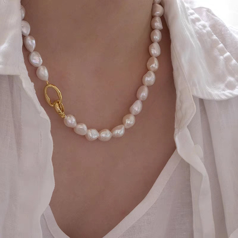 3:Oval buckle 45cm necklace