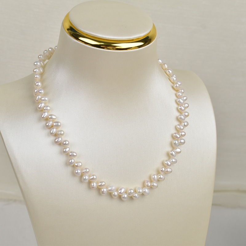 1:4-5mm wheat ear pearl necklace [white]