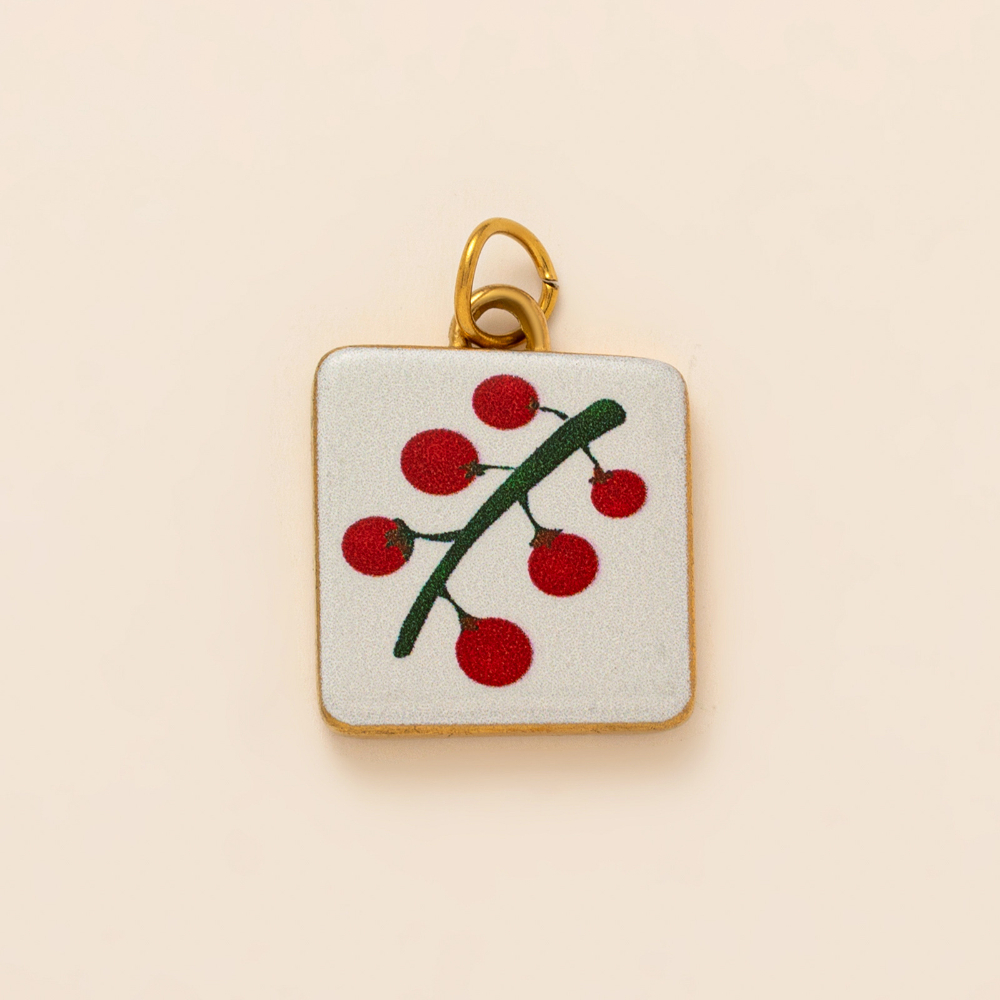15:White cherry pendant