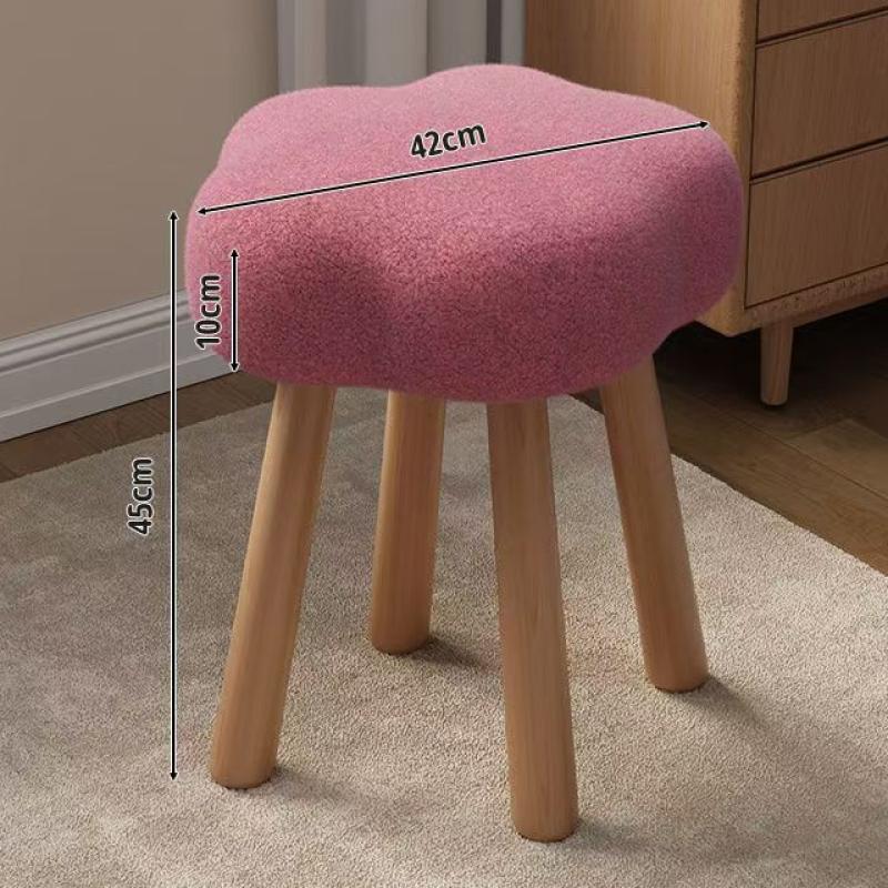 [log stool legs-sheep velvet] pink