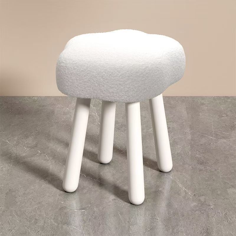 [white stool legs - lambswool] off-white