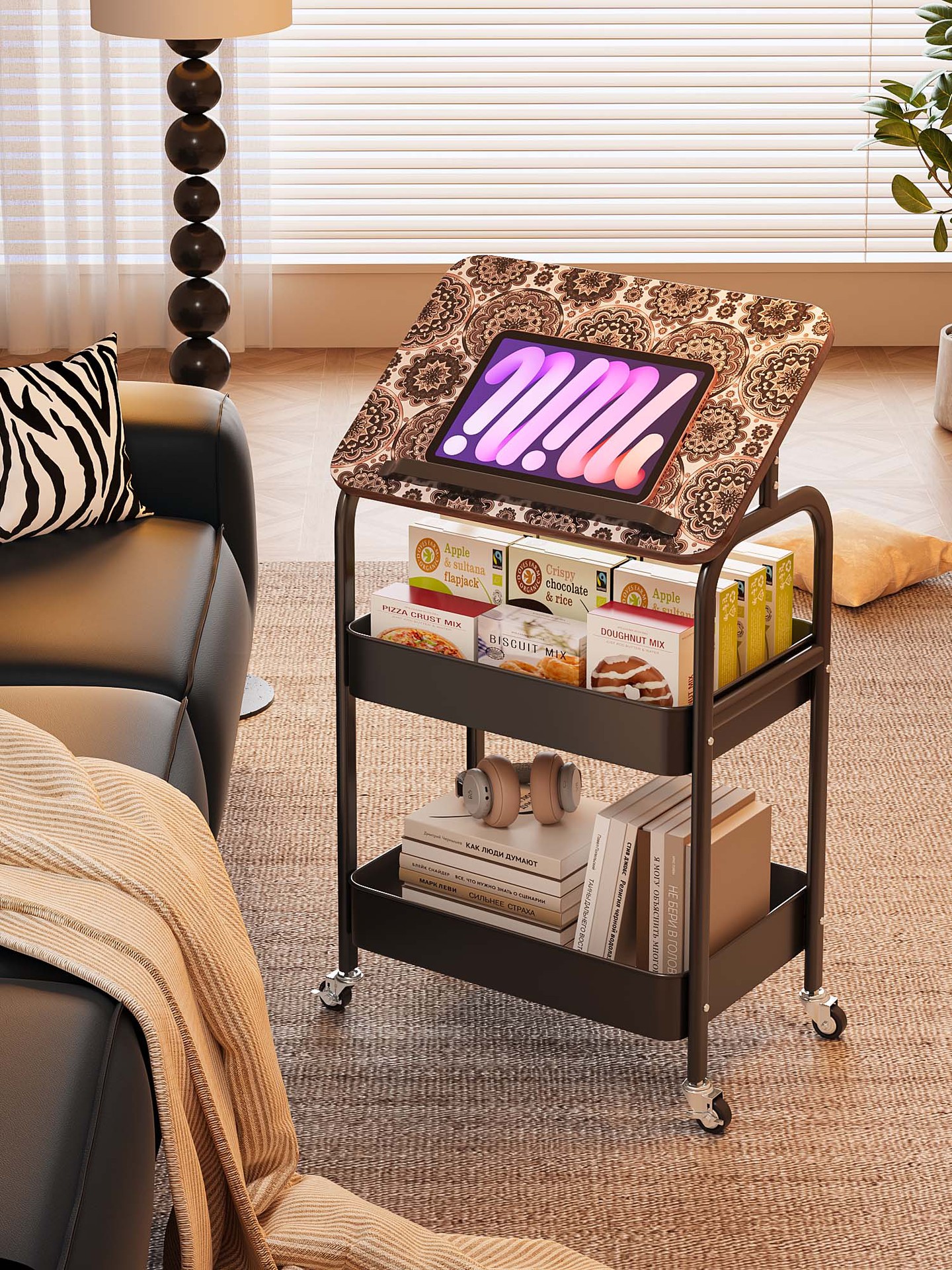 Black stand-retro texture