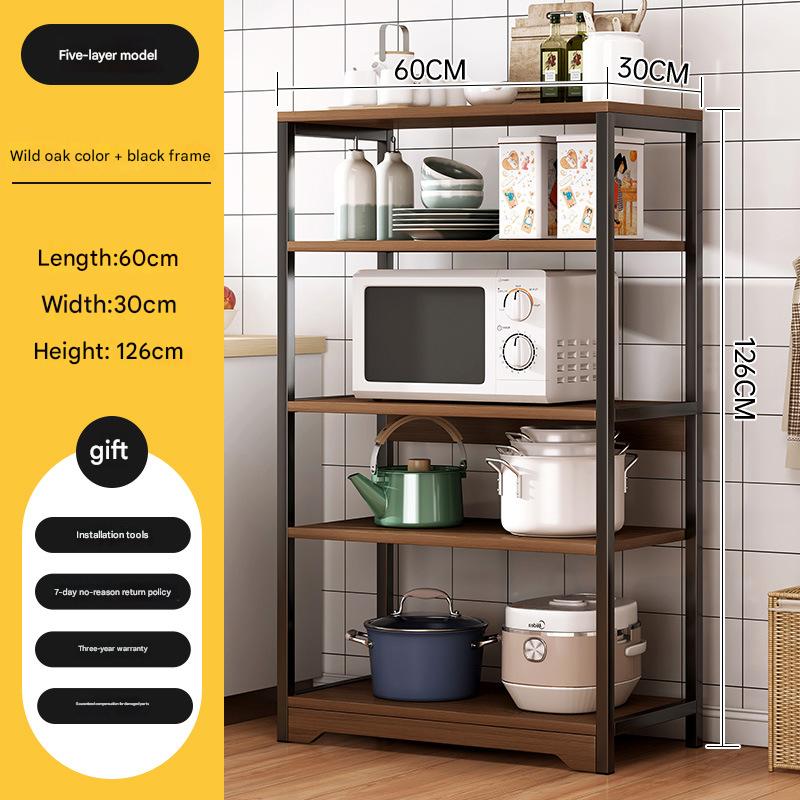 [Five-layer] Harano Oak   black frame 60*30 * 126cm