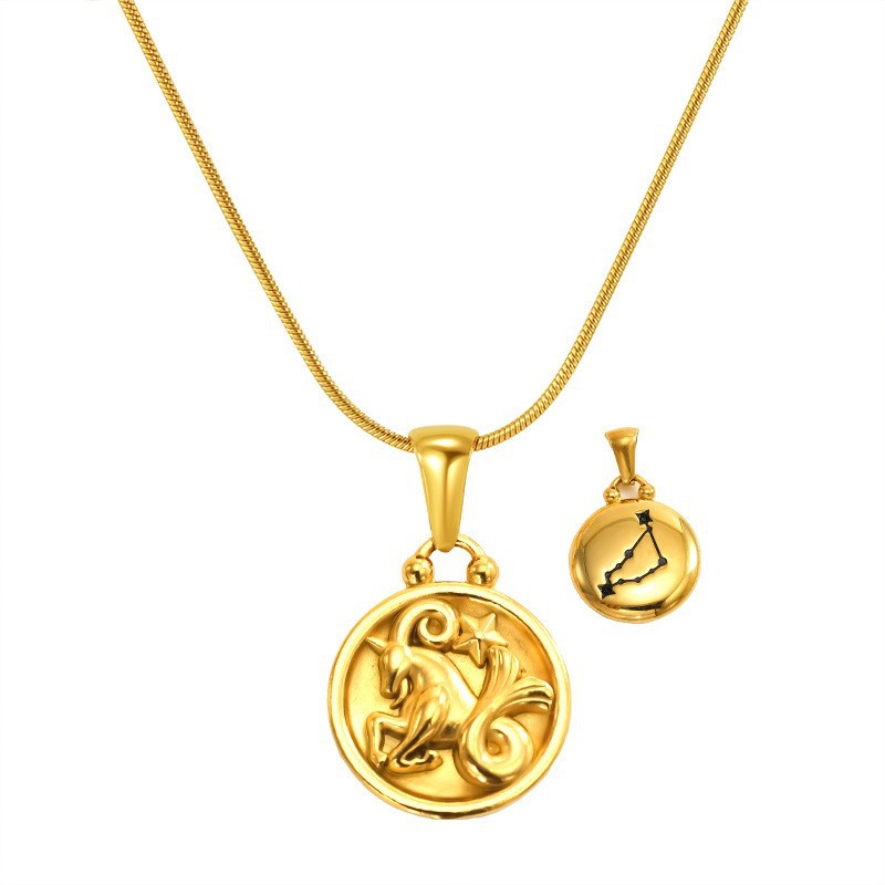 10:Sp343g-10 (capricorn) snake chain