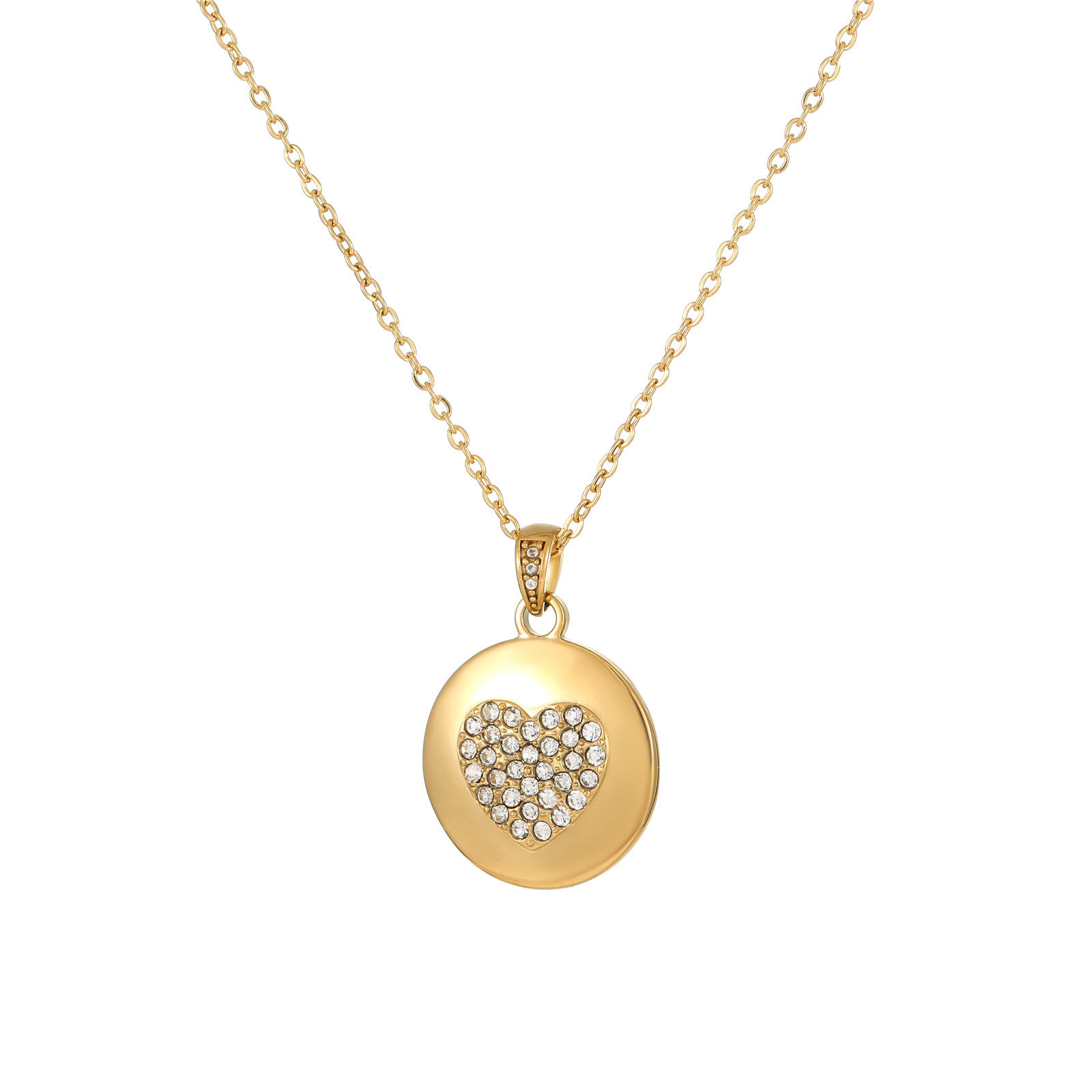 1:Gold medallion necklace