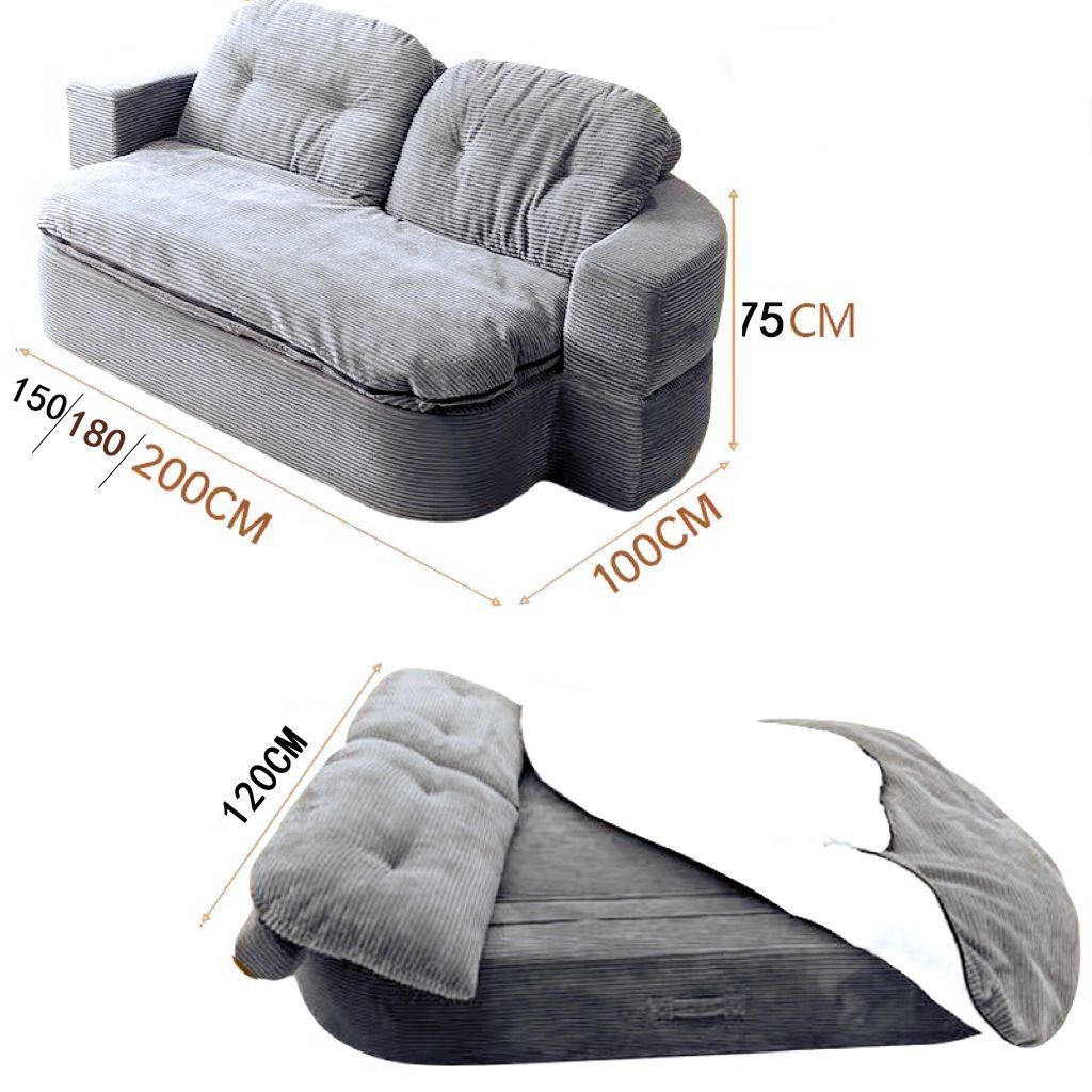 Light gray thick striped corduroy