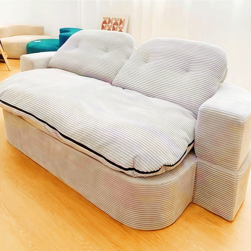 Off-white thick striped corduroy