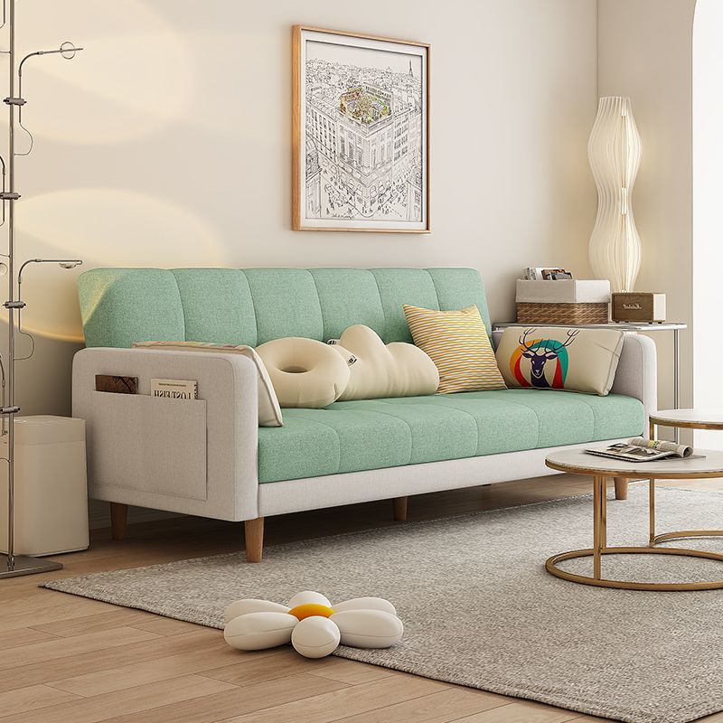 Light green   off-white - sponge thickened cotton and linen fabric - 05 style