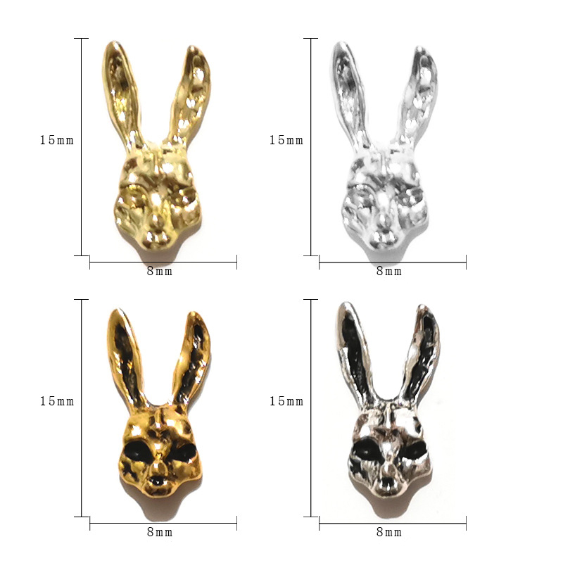 Rabbit Mask, antique gold color plated
