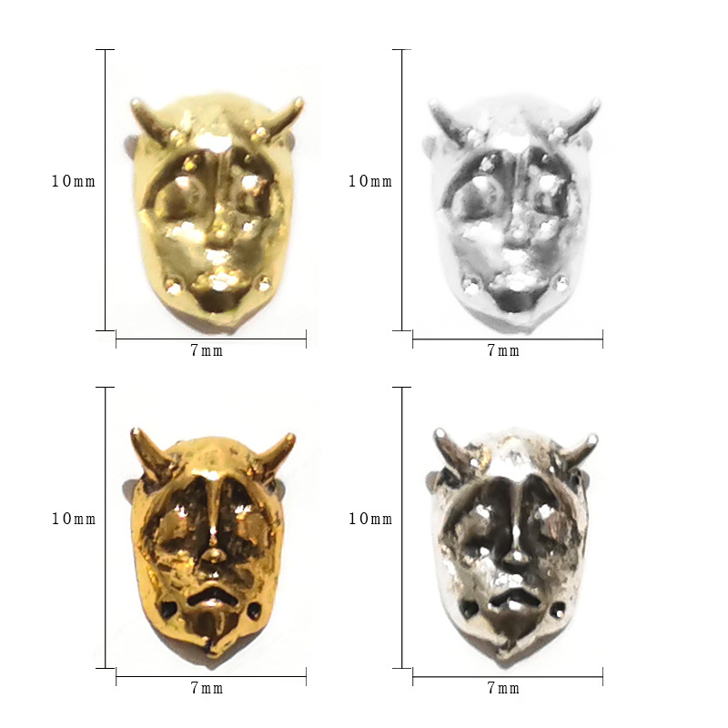 Shut up, ghost mask, antique gold color plated
