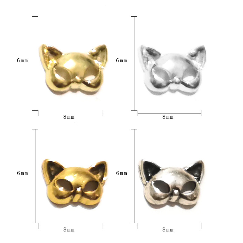 Kitten Mask, antique silver color plated