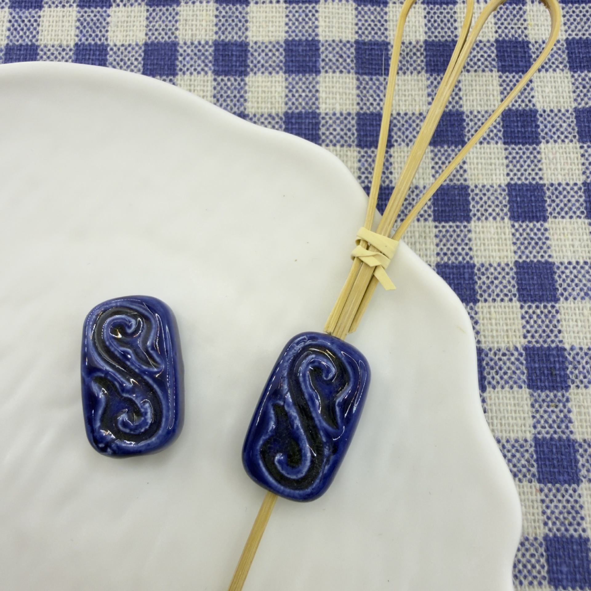 9:Royal blue black pattern