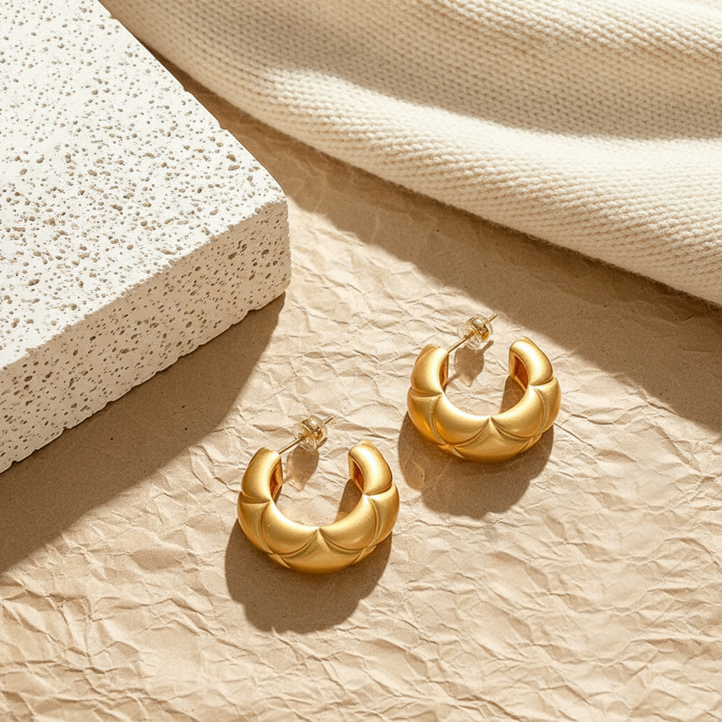 1:Real gold plating 18k-matte frosted