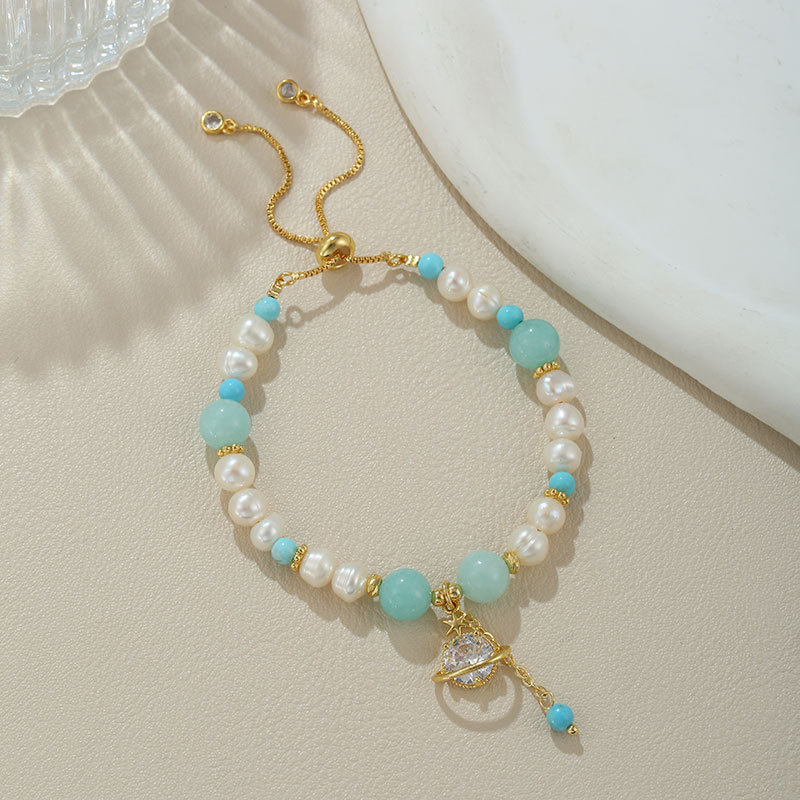 1 natural pearl zircon lake blue agate