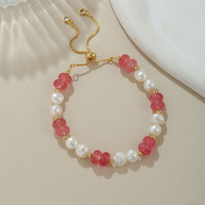 4 natural pearl strawberry crystal
