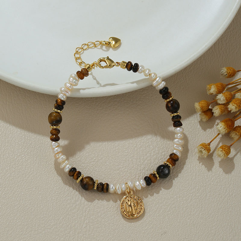 2 pearl tiger eye
