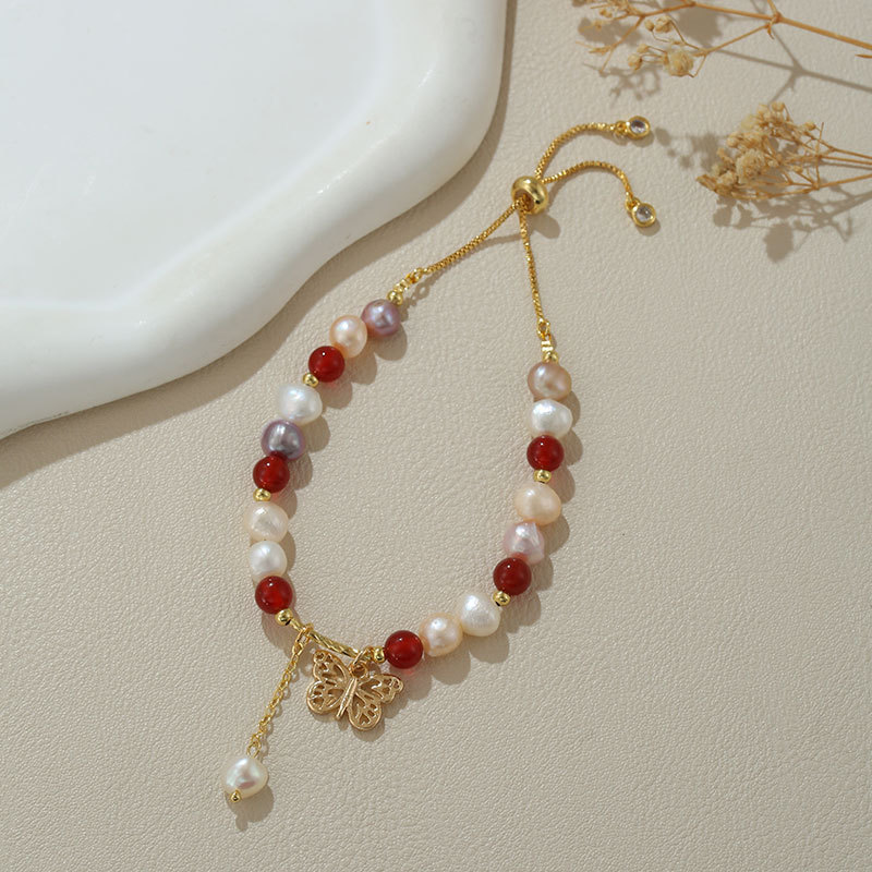 3:B4286 natural pearl candy color butterfly