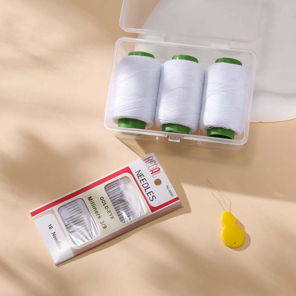 10:White (3 rolls of thread   1 set of needles   thread guide) 1 set