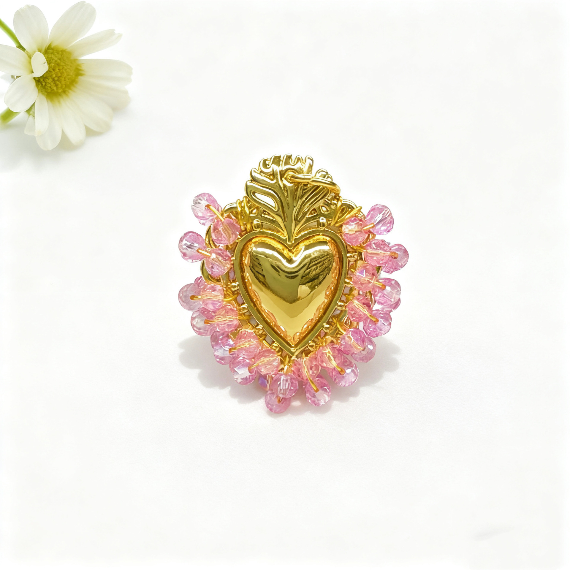 8:Pink love pendant