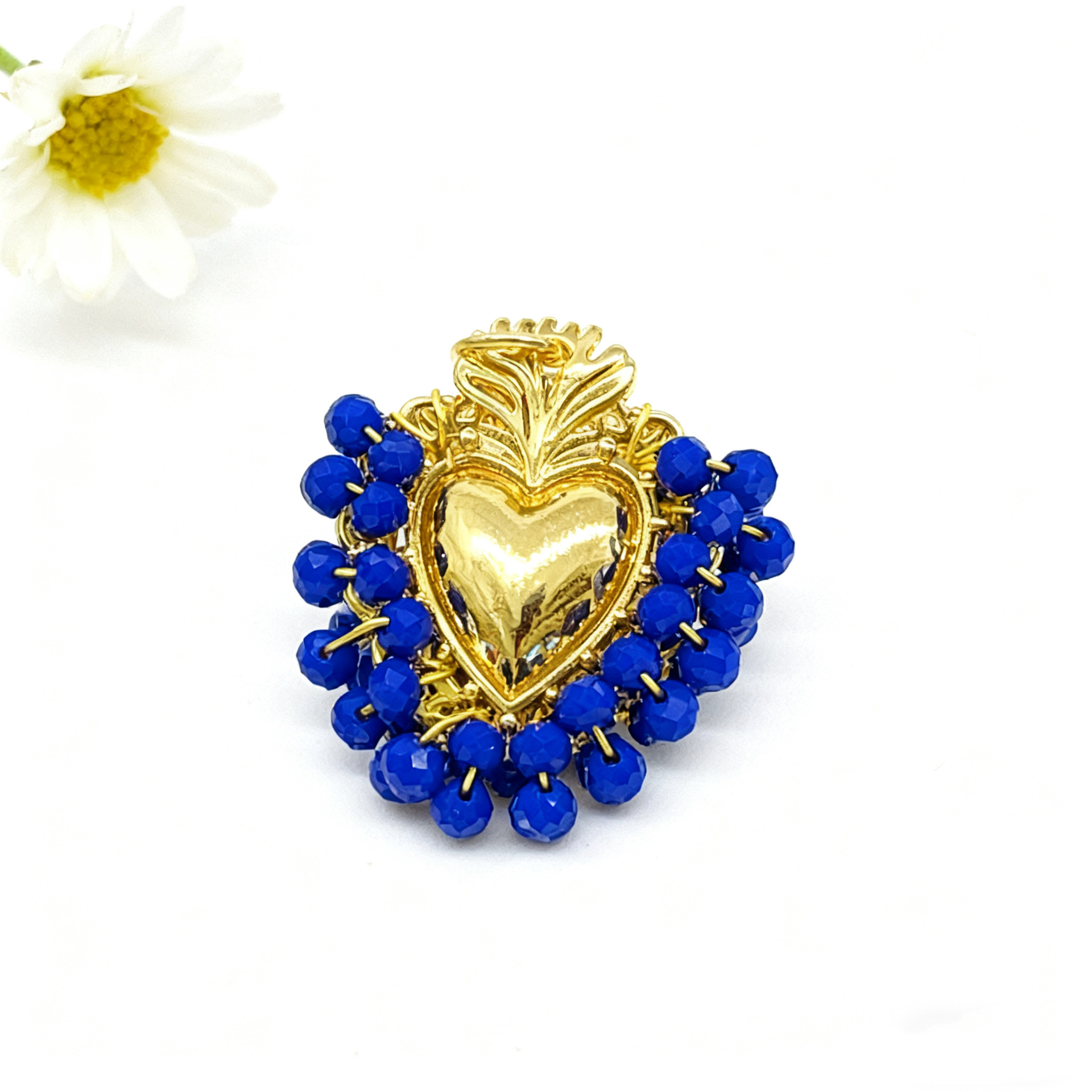 9:Dark blue love pendant