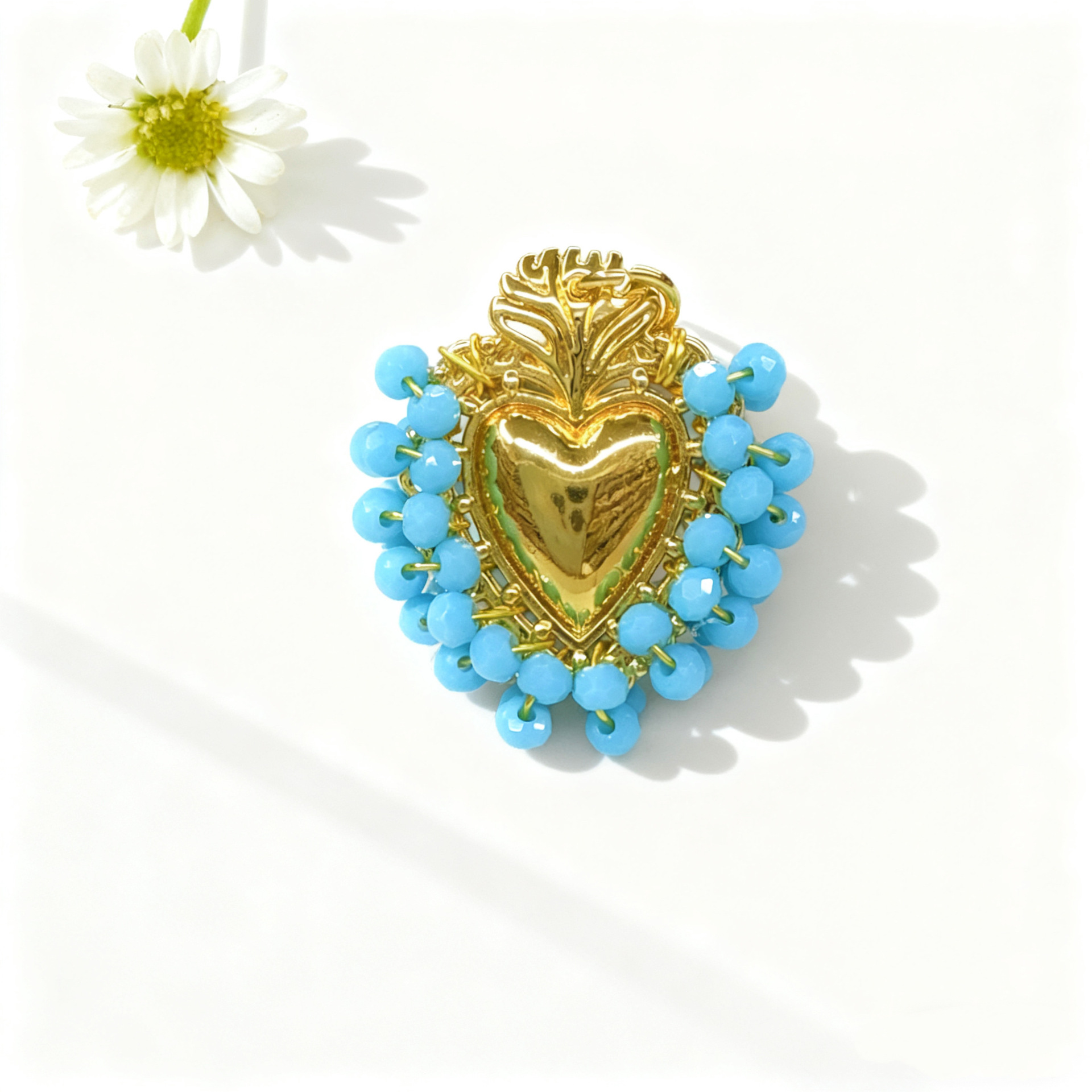 12:Lake blue love pendant