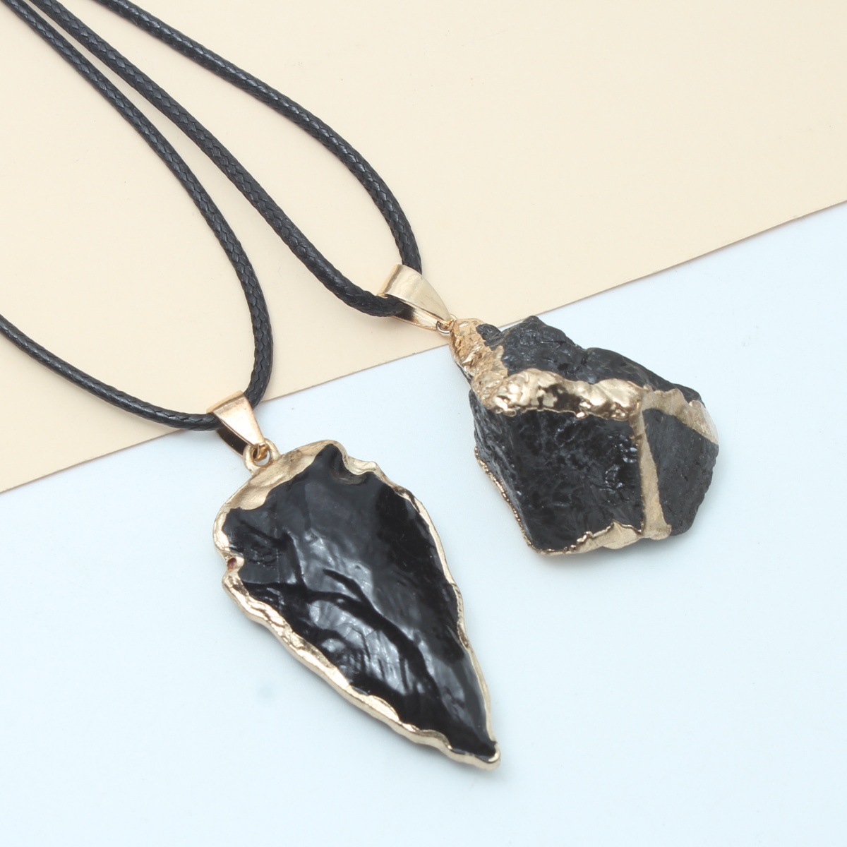 2 Black Stone Schwarzer Stein