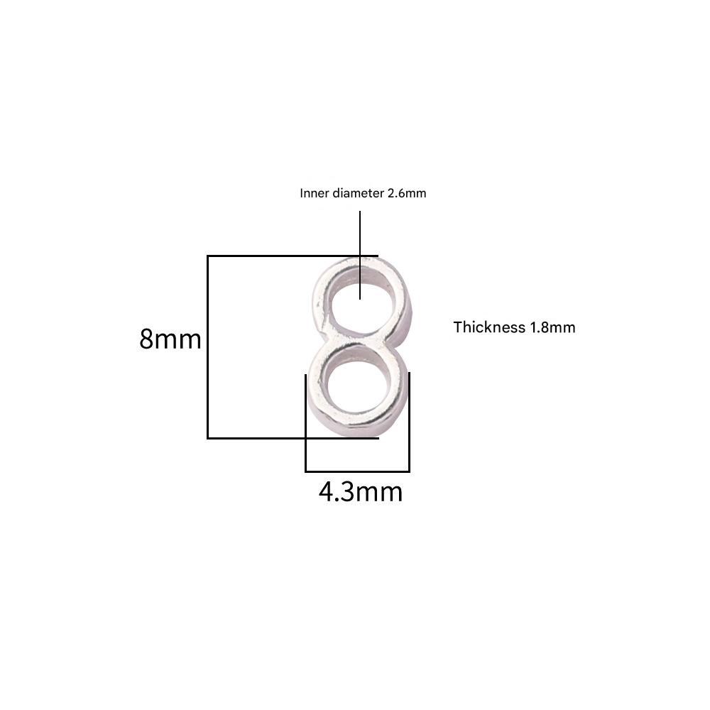 1:8-word accessories-plain silver single