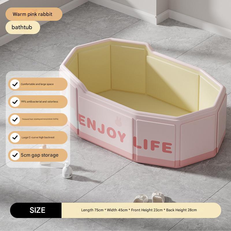 75*45cm warm pink rabbit plate baby bathtub