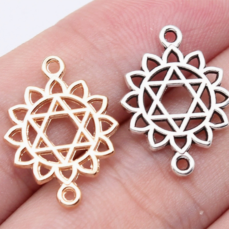 antique silver color plated C 15x20mm