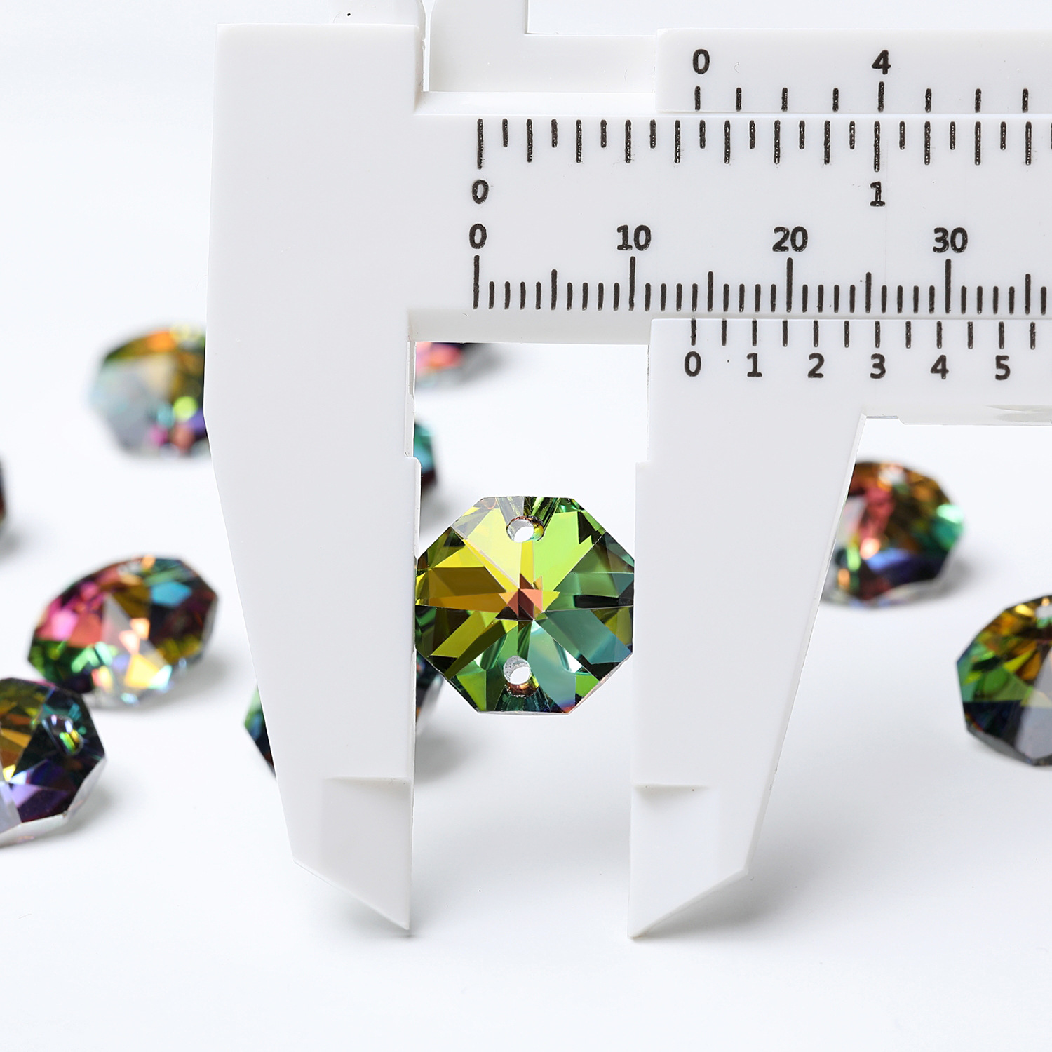 Electroplated multicolored 333 Double hole