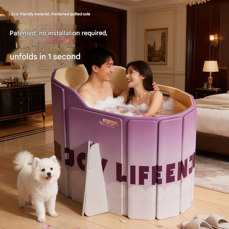 85*55cm aurora purple realm adult deep folding bath bucket - ordinary model