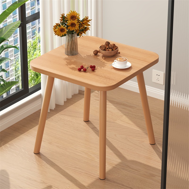 Walnut [square table 50*50 height 60] heightened version