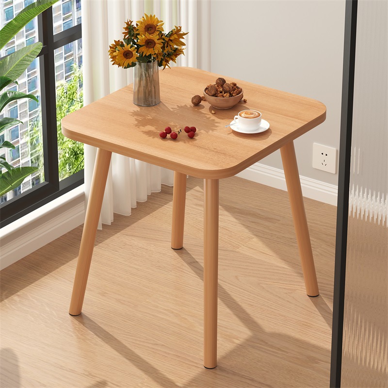 Walnut [square table 50*50 height 70] heightened version