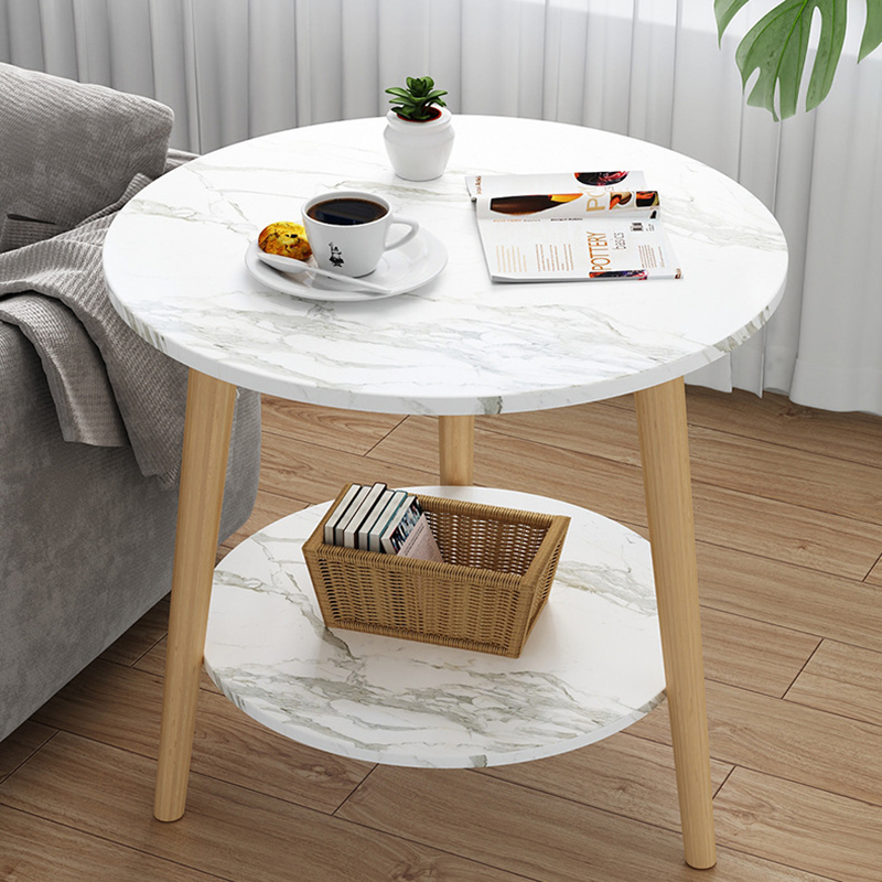 [Round double layer] white stone pattern 50*49 (height) cm