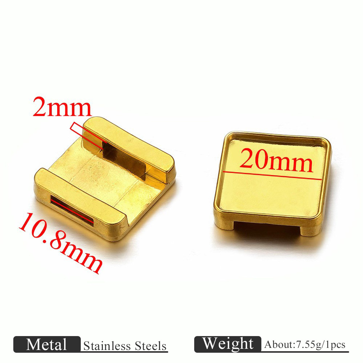 6:Gold square 20mm