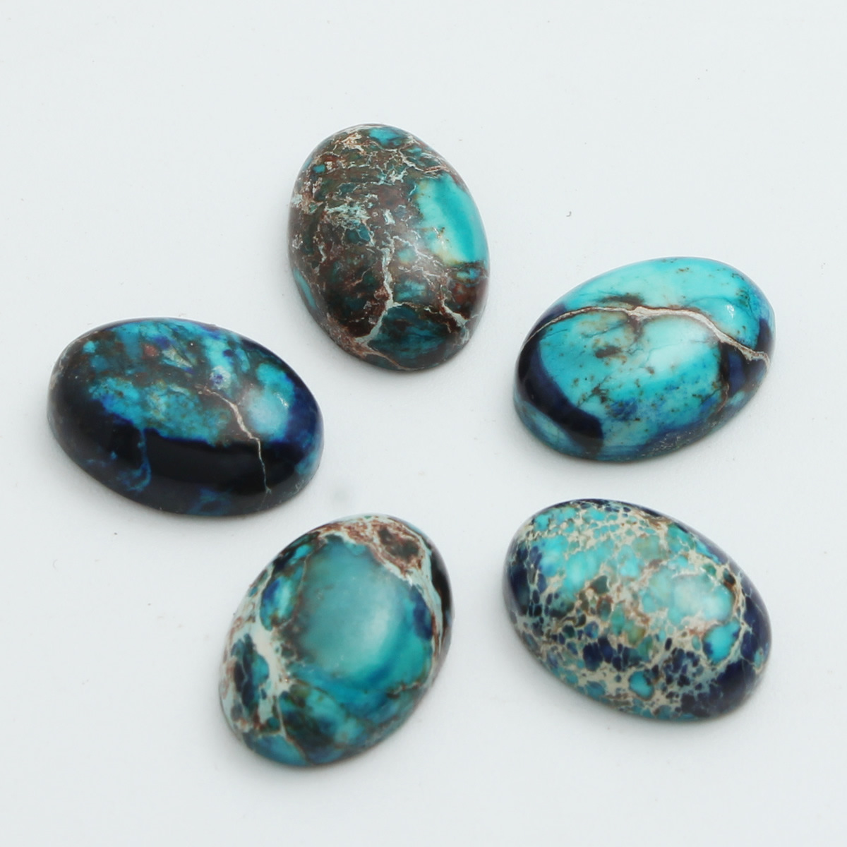 Two-tone blue 10x14mm