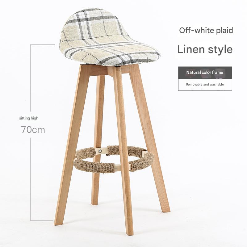 White plaid cloth log