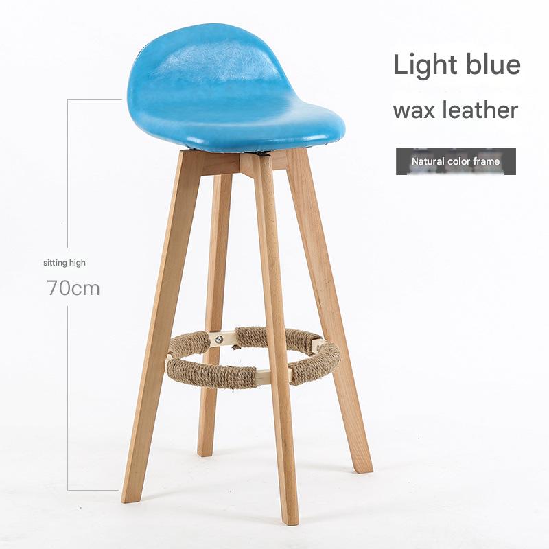 Sky blue leather log