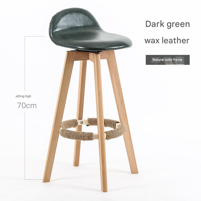 Dark green leather log