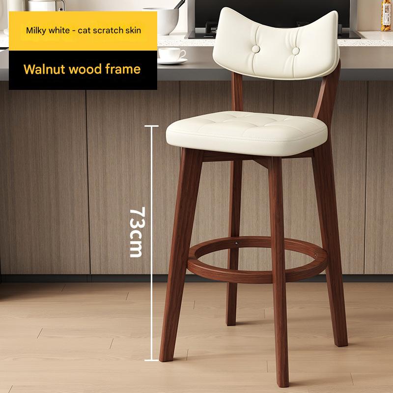 brown wooden frame   cream white Scratch-Resistant Fabric